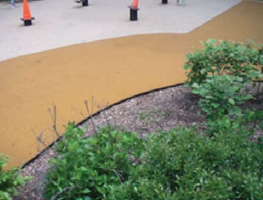 Deeproot UB-12-2 root barrier panels installed alongside a walkway