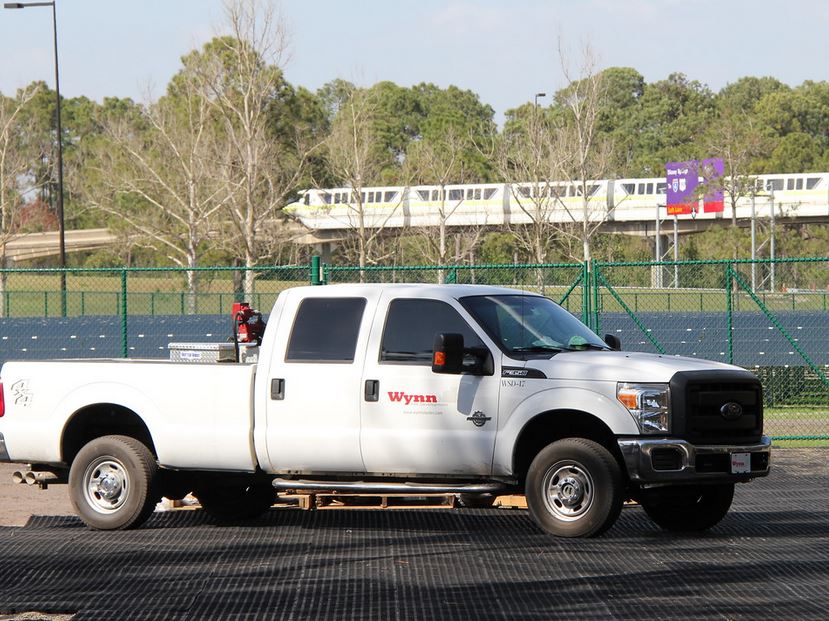 Installation of NDS Tufftrack grass paver units