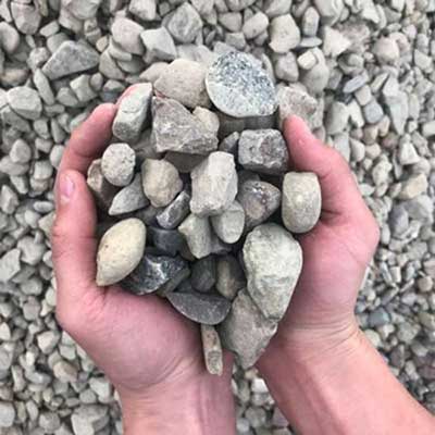 Picture of gravel in a person's hands